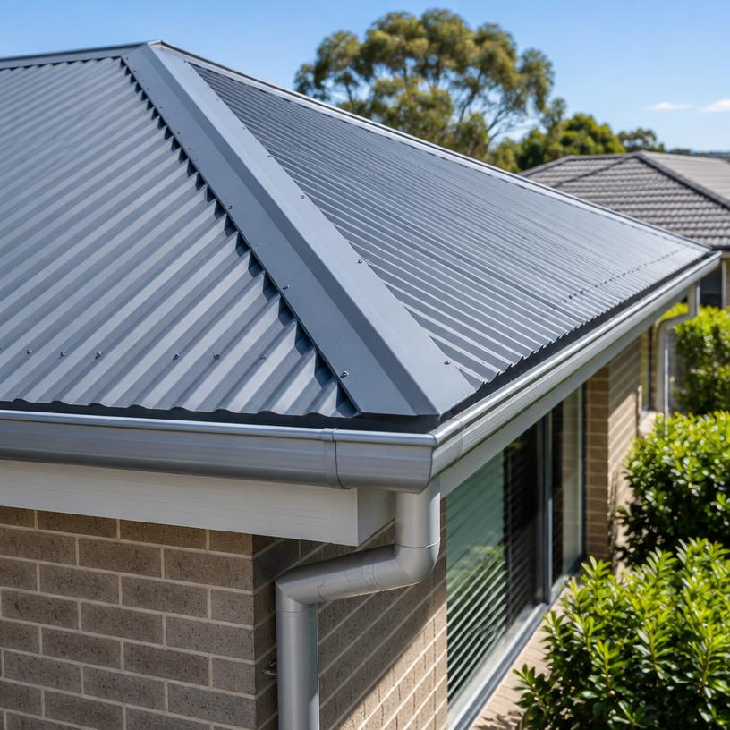 New corrugated metal roof on an Australian home